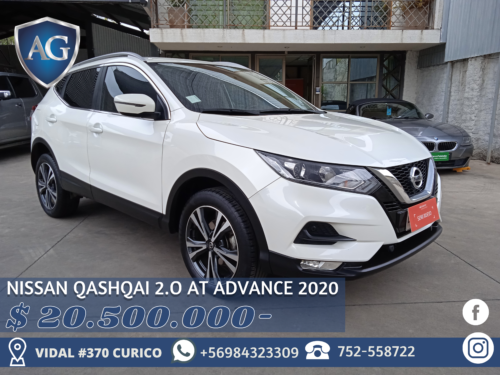 Nissan Qashqai 2.0 Advance CVT año 2020